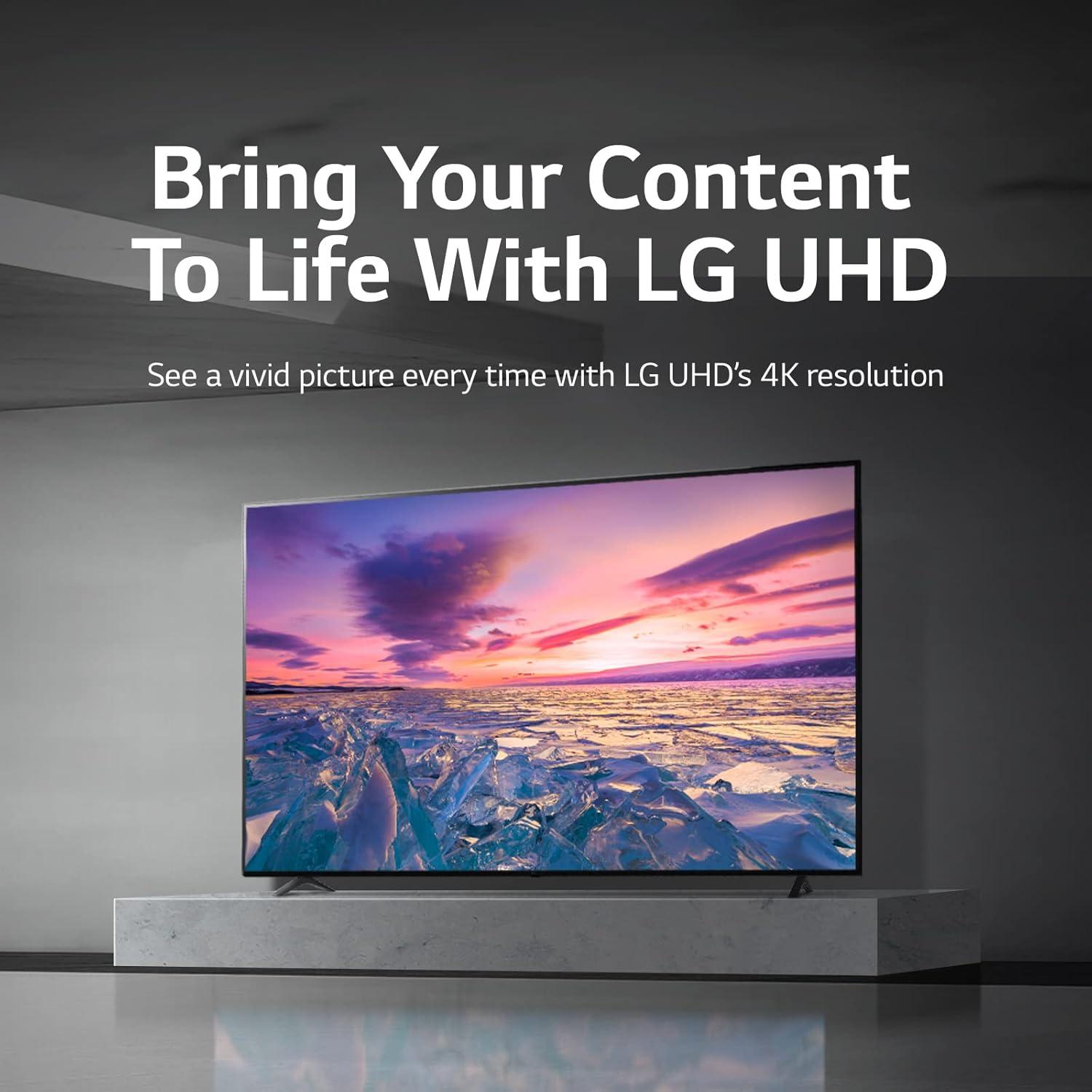 imageLG 55Inch Class UQ7570 Series 4K Smart TV AIPowered 4K Cloud Gaming 55UQ7570PUJ 2022 Black55 inch