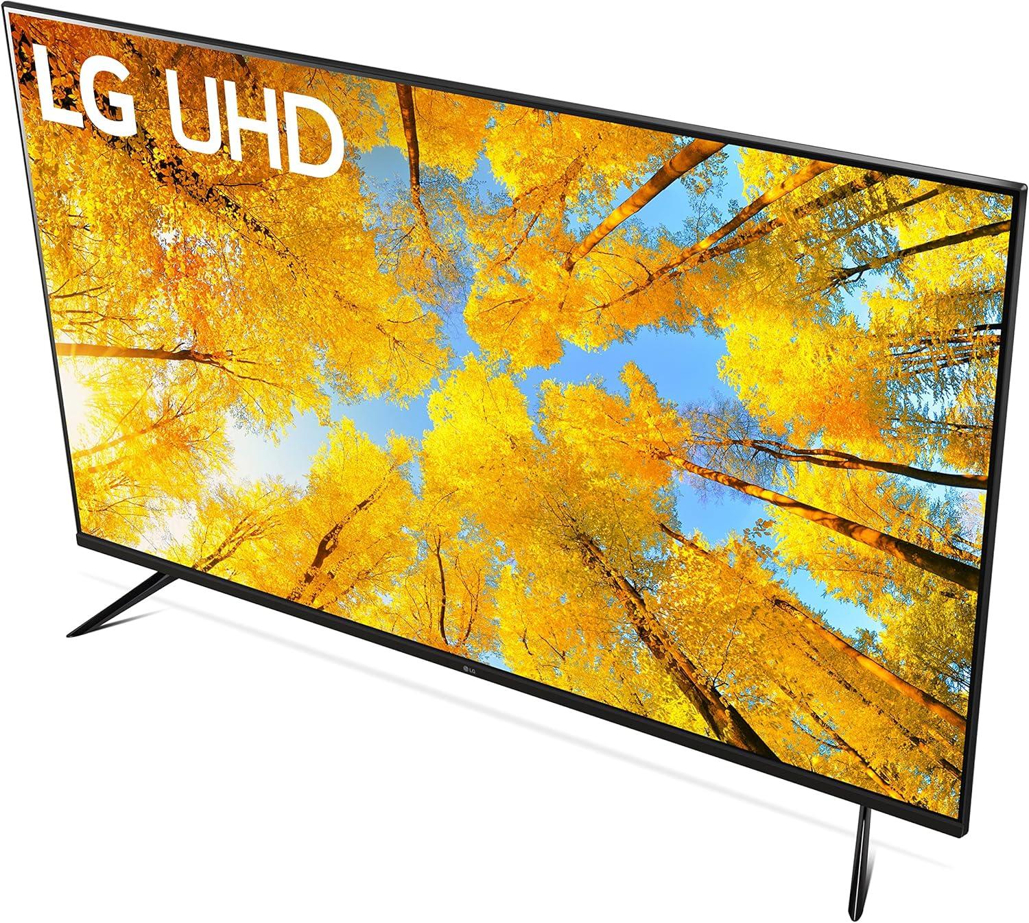 imageLG 55Inch Class UQ7570 Series 4K Smart TV AIPowered 4K Cloud Gaming 55UQ7570PUJ 2022 Black65 inch
