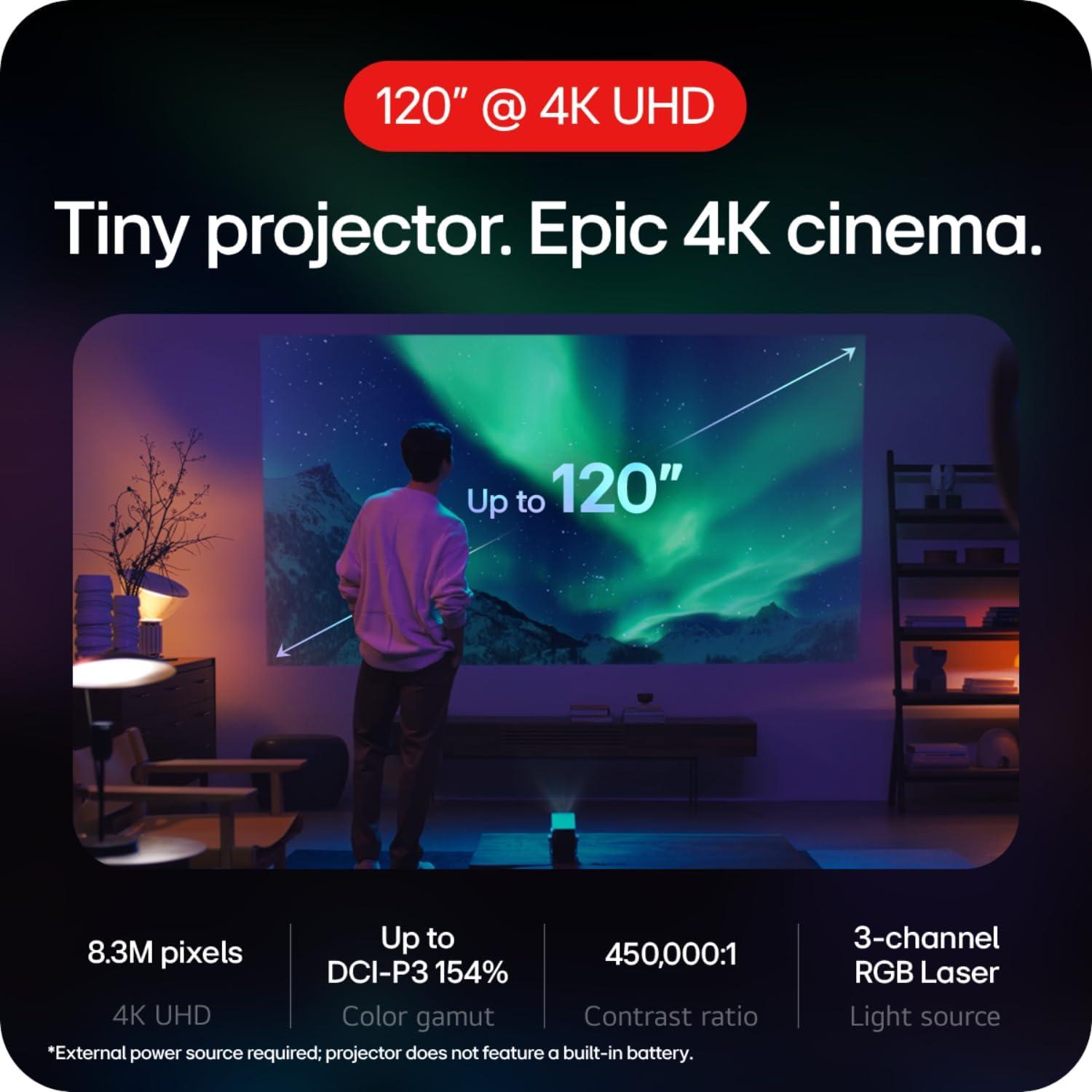 imageLG CineBeam UHD 4K Projector HU70LAB  DLP Home Theater Smart Projector BlackHU710PBAUS