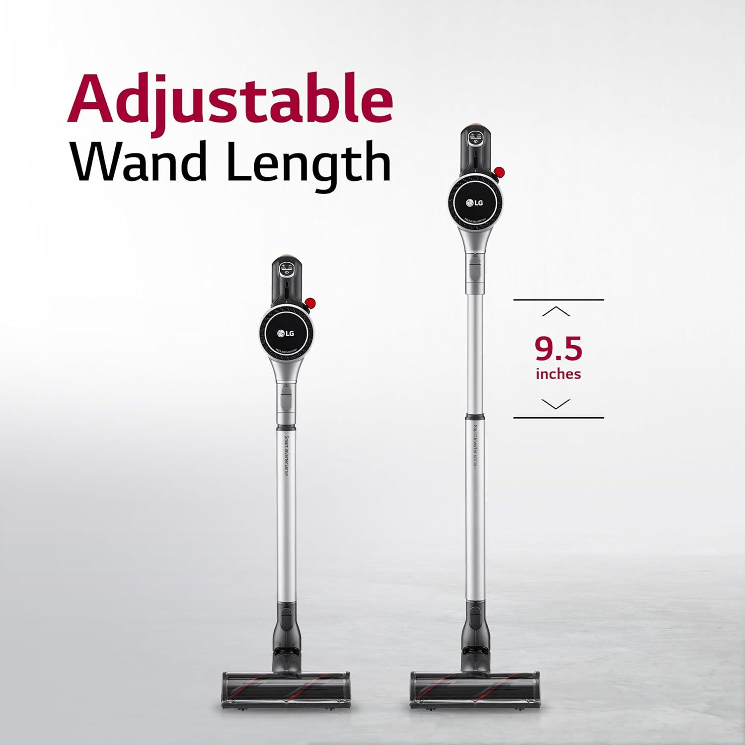 imageLG CordZero A925  Cordless Stick Vacuum Cleaner 120 Minute Runtime wExtra Rechargeable Battery Dual Floor Max 2024 Update Lightweight Cleans Carpet Hardwood Pet Hair Portable Charging Stand