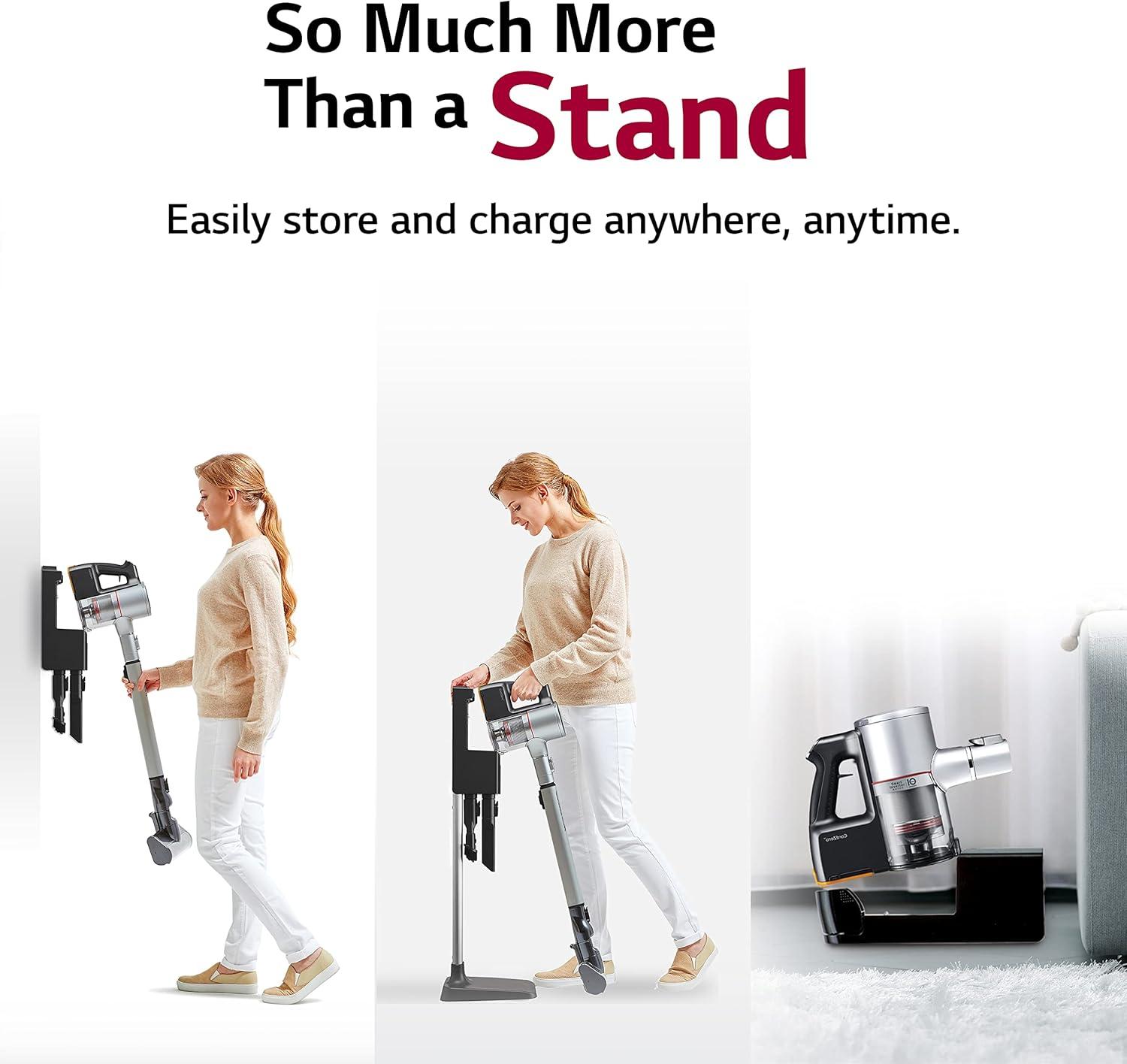 imageLG CordZero A925  Cordless Stick Vacuum Cleaner 120 Minute Runtime wExtra Rechargeable Battery Dual Floor Max 2024 Update Lightweight Cleans Carpet Hardwood Pet Hair Portable Charging Stand