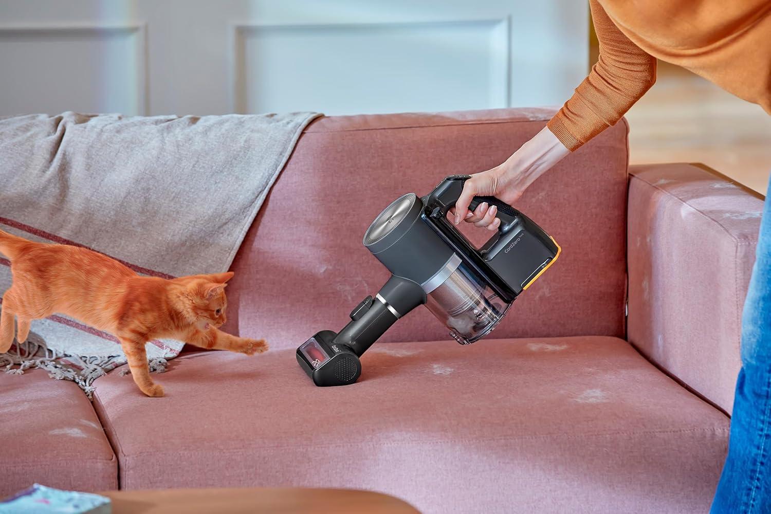 imageLG CordZero A937  Cordless Stick Vacuum Cleaner with AutoEmpty Base 120 Minute Runtime wExtra Rechargeable Battery Dual Floor Max Lightweight Powerful Cleaning for Carpet Hardwood Pet HairIron Grey A937kgms