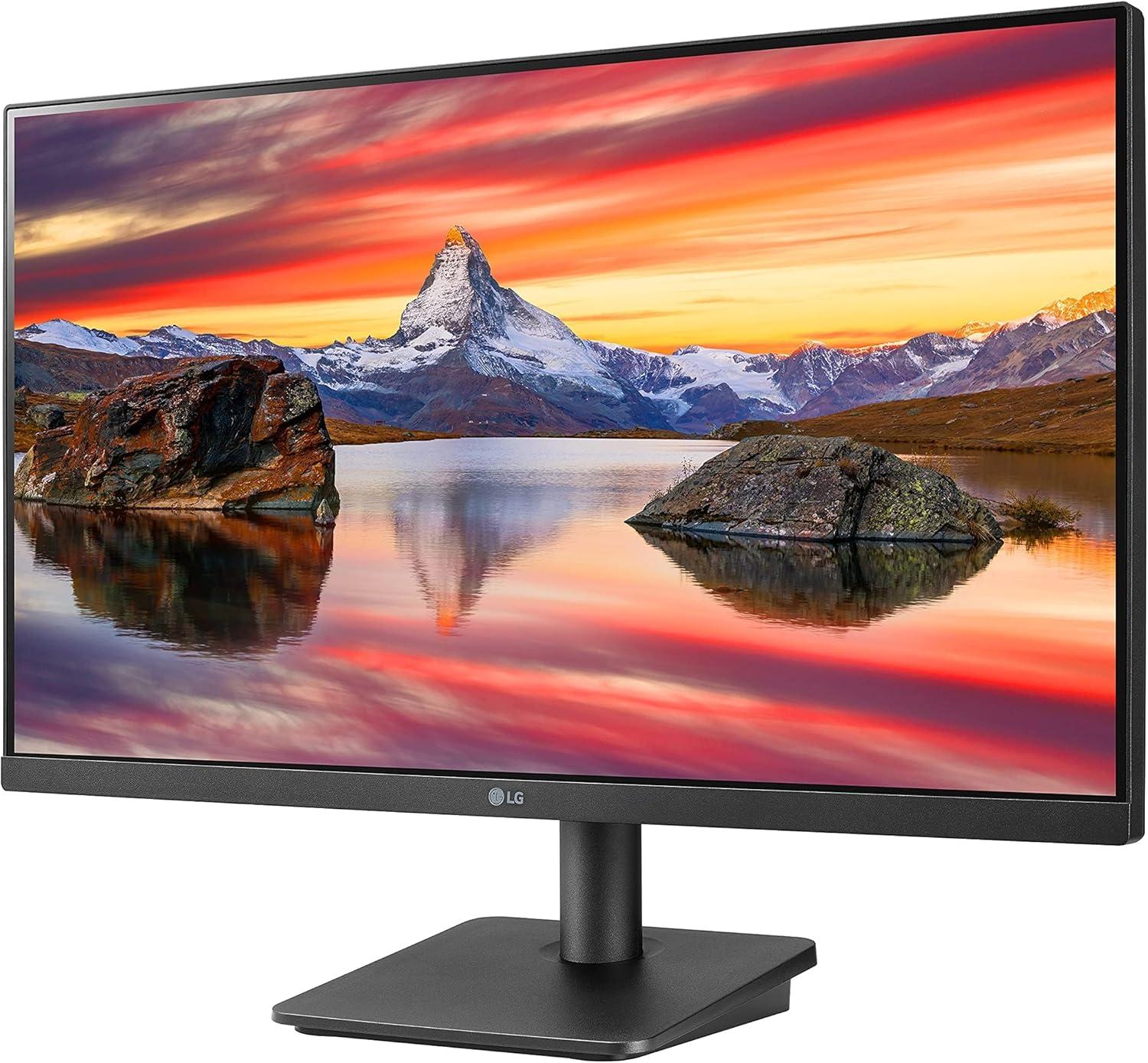 imageLG FHD 1920 x 1080 24 Inch Computer Monitor IPS AMD FreeSync 3Side Borderless Design 75Hz 5ms Reader Mode Smart Energy Saving OnScreen Control HDMI DSub 24MP400B BlackTilt