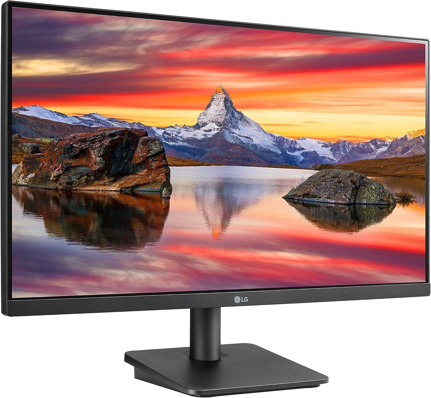 imageLG FHD 1920 x 1080 24 Inch Computer Monitor IPS AMD FreeSync 3Side Borderless Design 75Hz 5ms Reader Mode Smart Energy Saving OnScreen Control HDMI DSub 24MP400B BlackTilt