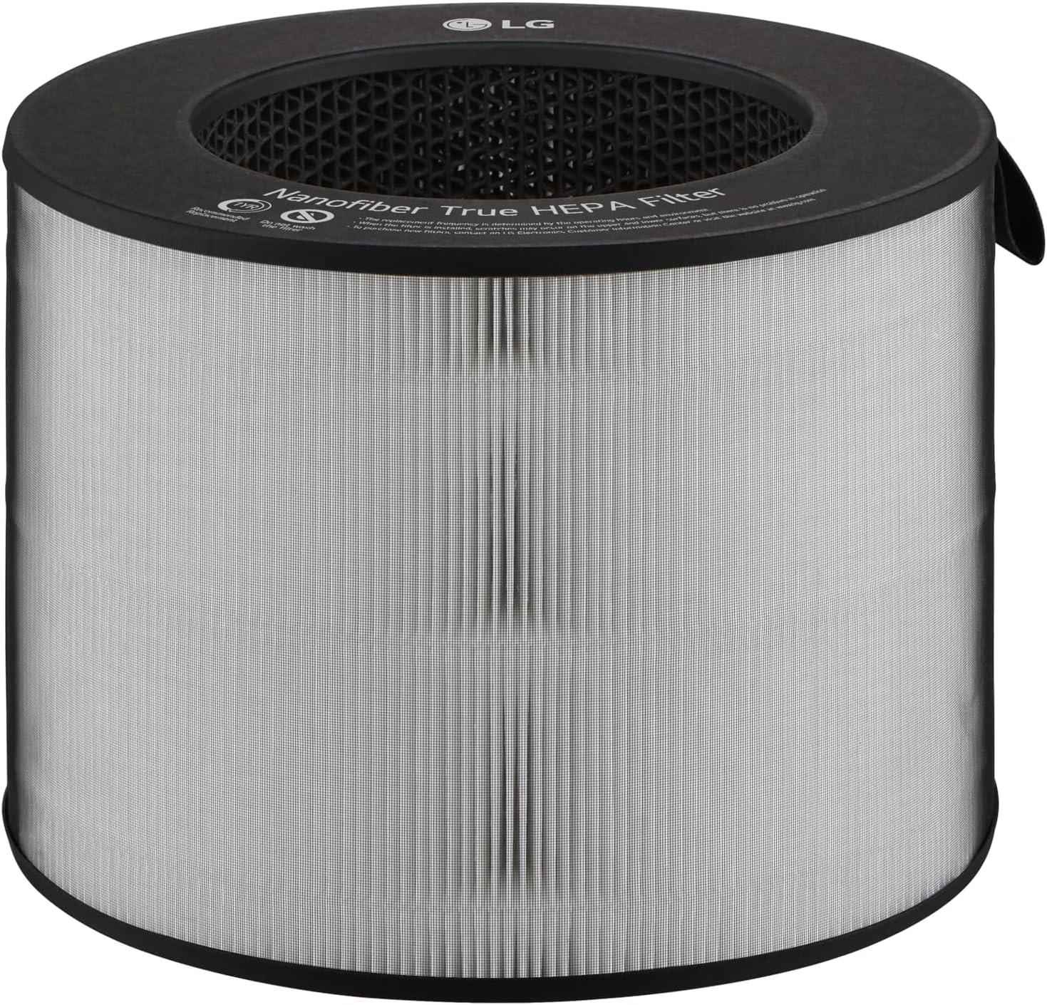 imageLG PuriCare AeroTower Air Purifier Fan for Home Large and Small Room Bedroom with True HEPA Filter Multiple Airflow Options WiFi Air Quality Monitor Low Noise NanoFiberAeroTower NanoFiber