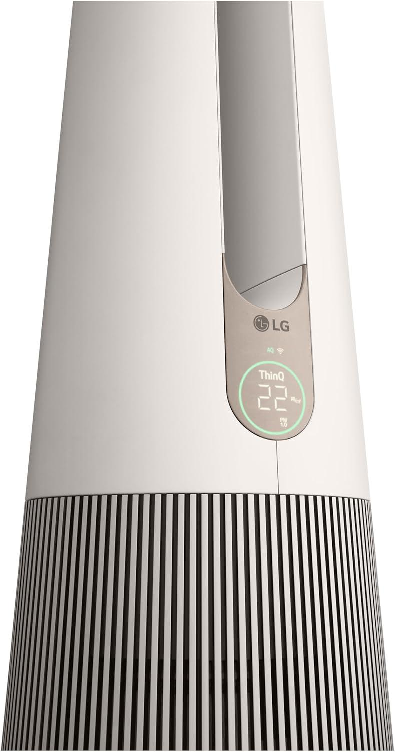 imageLG PuriCare AeroTower Air Purifier Fan for Home Large and Small Room Bedroom with True HEPA Filter Multiple Airflow Options WiFi Air Quality Monitor Low Noise NanoFiberAeroTower NanoFiber