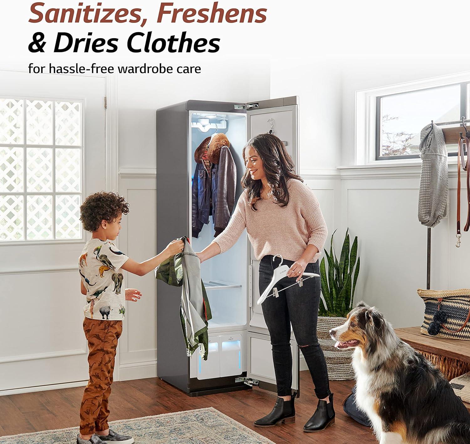 imageLG Styler Steam Closet Clothes Steamer for Garments and Household Item Care WiFi enabled White S3WFBNMirror
