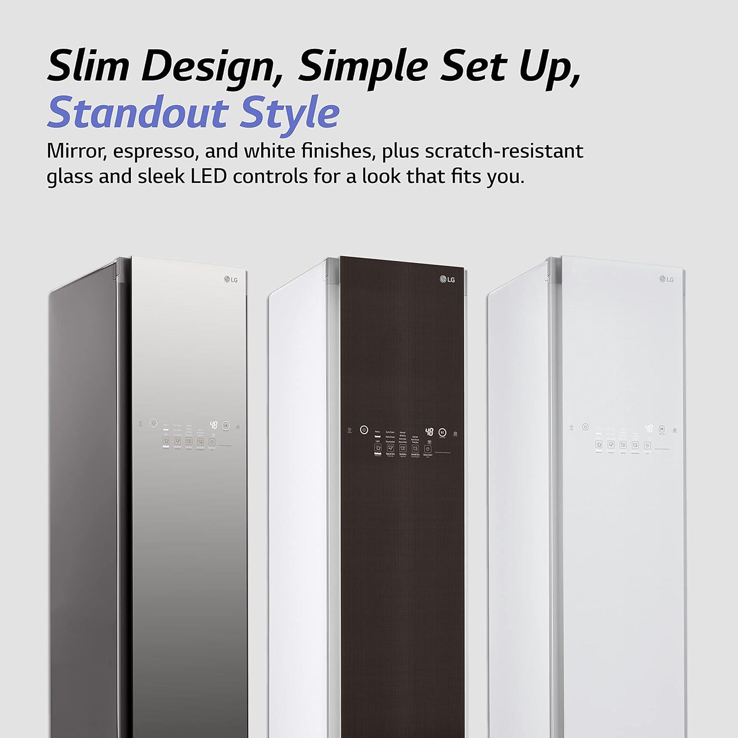 imageLG Styler Steam Closet Clothes Steamer for Garments and Household Item Care WiFi enabled White S3WFBNWhite