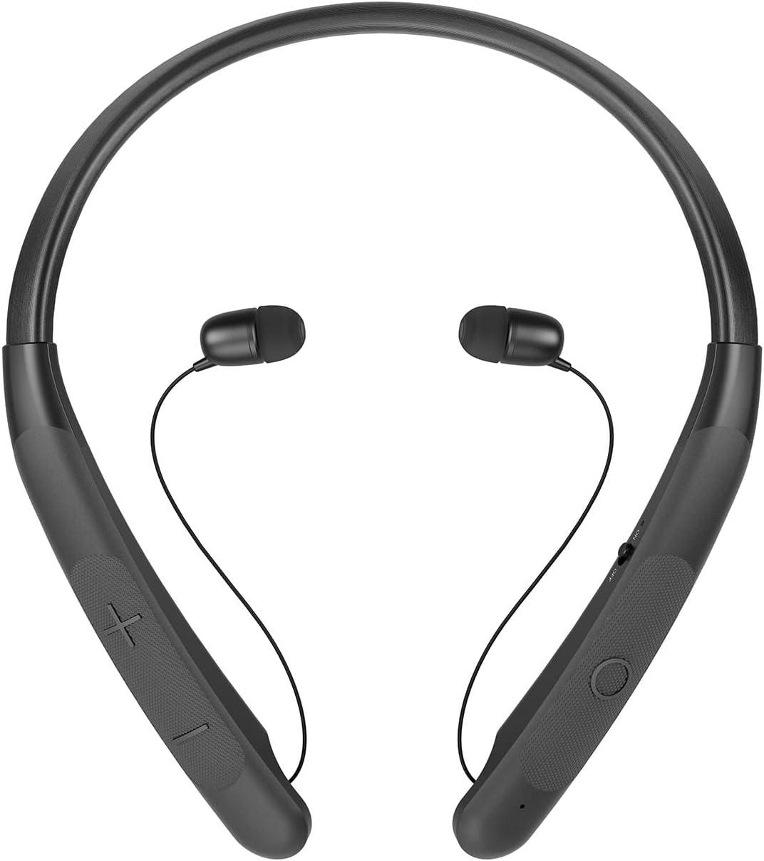 imageLG TONE Wireless Stereo Headset with Retractable Earbuds NP3 Black Small