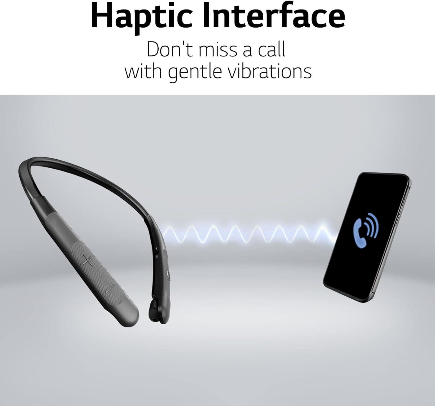 imageLG TONE Wireless Stereo Headset with Retractable Earbuds NP3 Black Small
