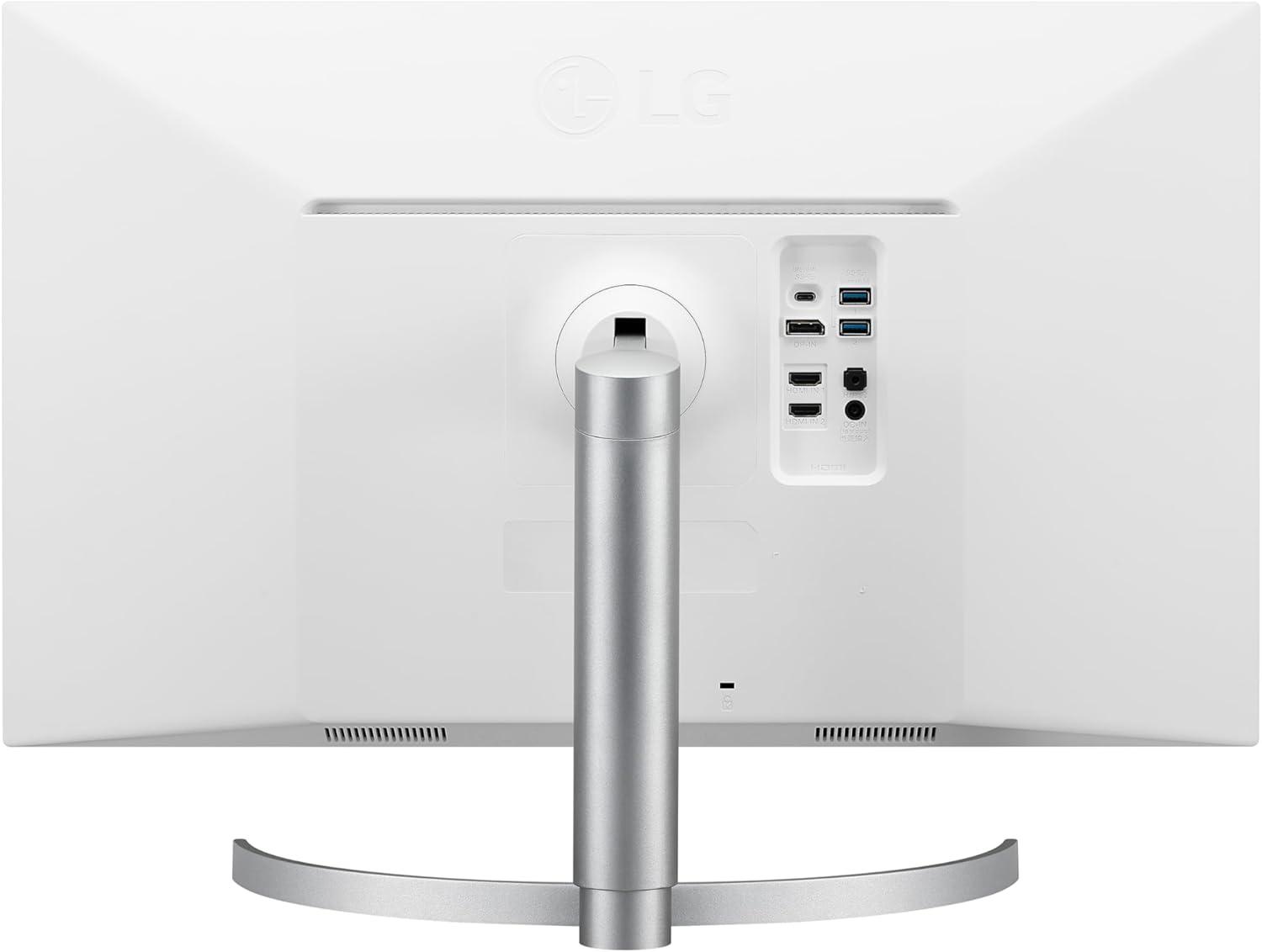 imageLG UltraFine UHD 27Inch 4K UHD 2160p Computer Monitor 27UN850W IPS with VESA DisplayHDR 400 AMD FreeSync and USBC WhiteSilver