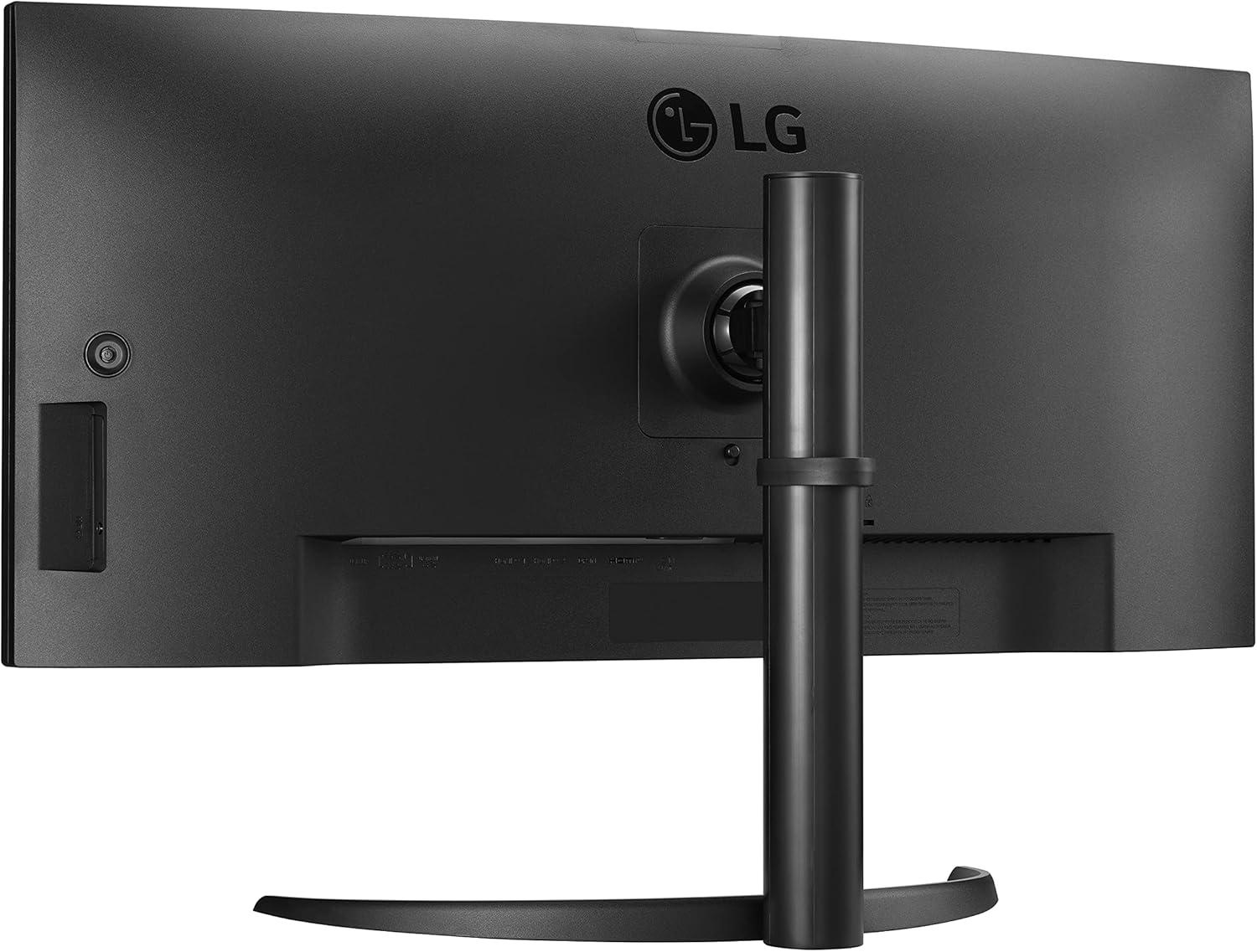 imageLG UltraWide QHD 34Inch Curved Computer Monitor 34WQ73AB IPS with HDR 10 Compatibility BuiltInKVM and USB TypeC BlackPower Delivery  90W