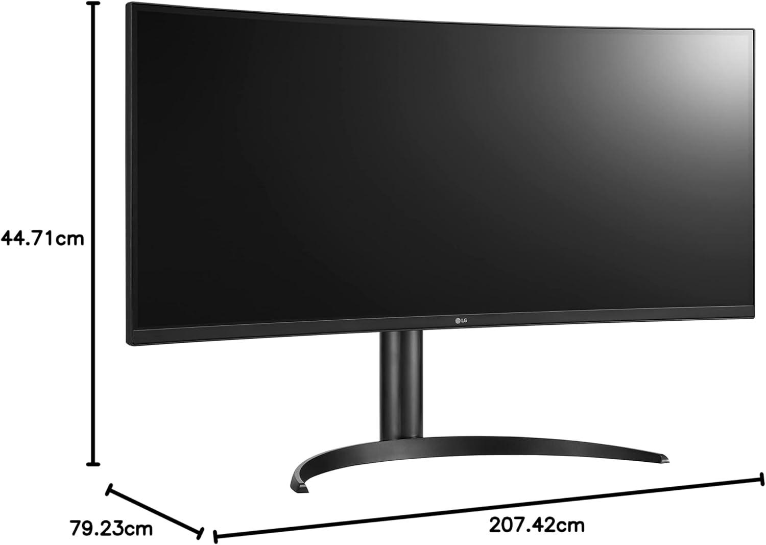 imageLG UltraWide QHD 34Inch Curved Computer Monitor 34WQ73AB IPS with HDR 10 Compatibility BuiltInKVM and USB TypeC BlackPower Delivery  90W