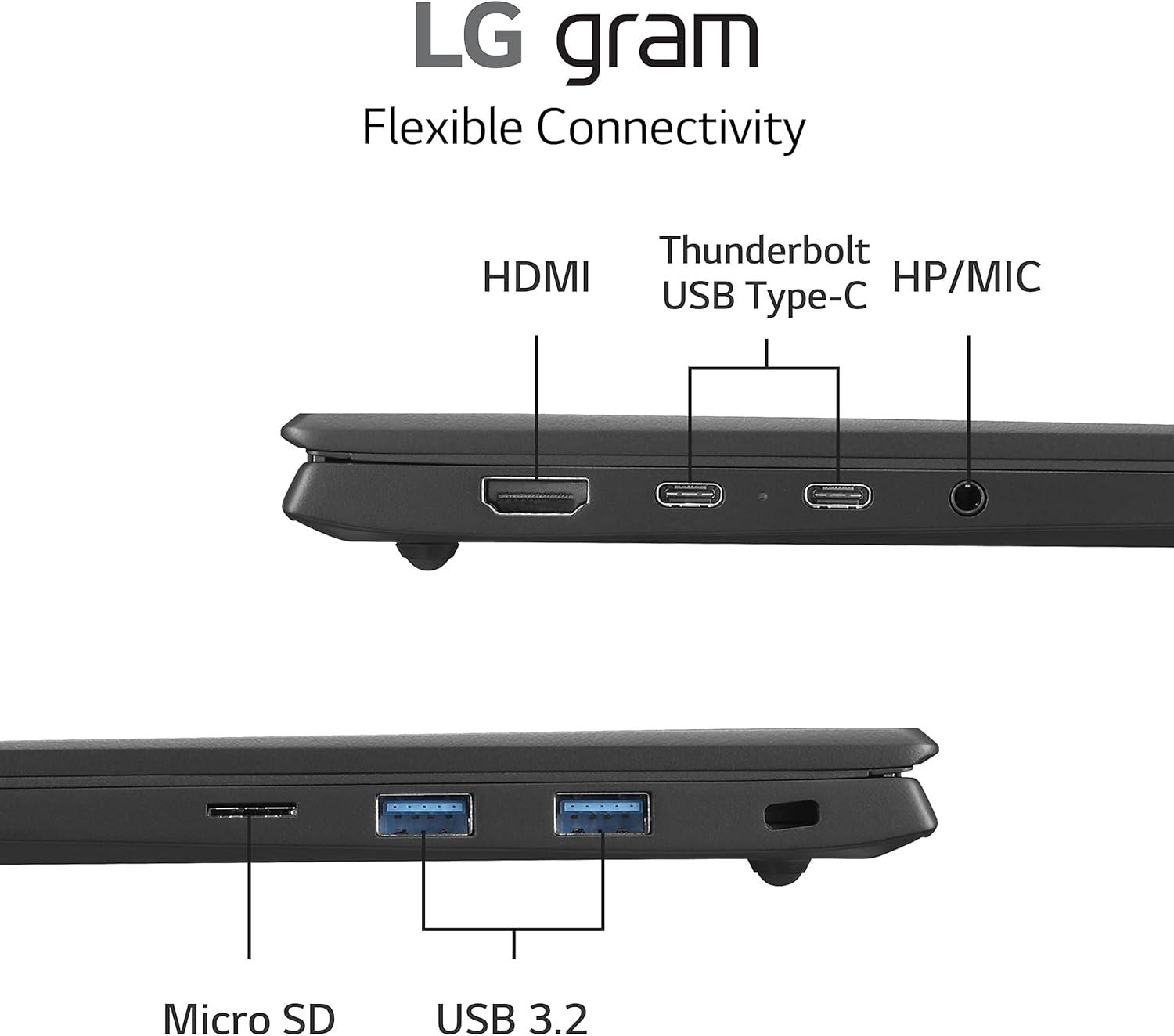 imageLG gram 17 Lightweight Laptop Intel 13th Gen Core i7 Evo Platform Windows 11 Home NVIDIA RTX3050 4GB GPU 32GB RAM 2TB SSD BlackIntel 13th Gen Core i7