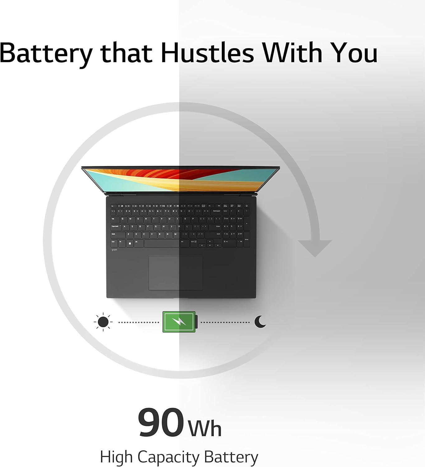 imageLG gram 17 Lightweight Laptop Intel 13th Gen Core i7 Evo Platform Windows 11 Home NVIDIA RTX3050 4GB GPU 32GB RAM 2TB SSD BlackIntel 13th Gen Core i7