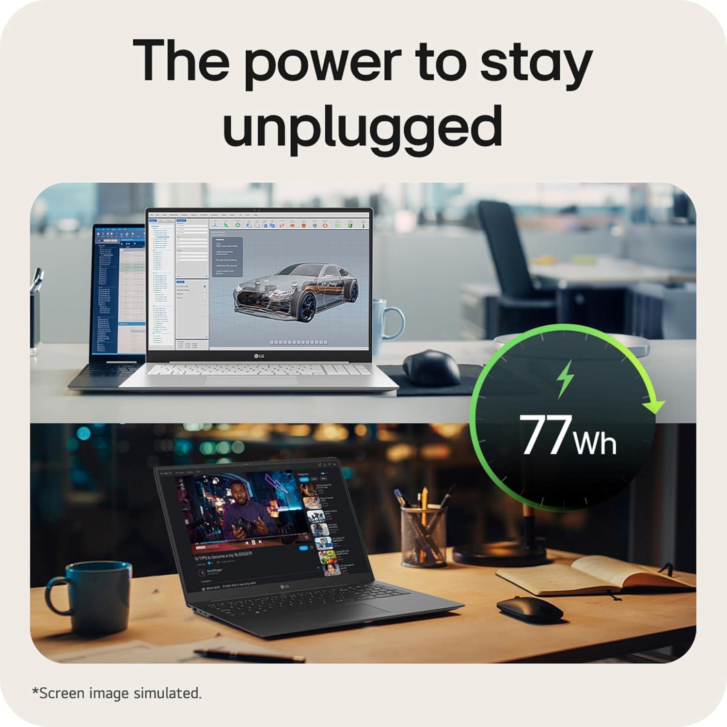 imageLG gram 17 Lightweight Laptop Intel 13th Gen Core i7 Evo Platform Windows 11 Home NVIDIA RTX3050 4GB GPU 32GB RAM 2TB SSD BlackIntel Ultra 7