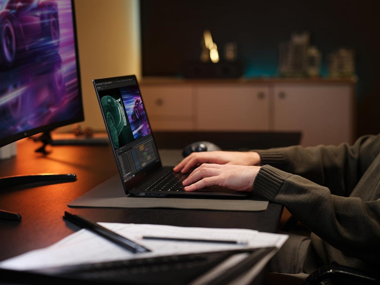 imageLG gram 17 Lightweight Laptop Intel 13th Gen Core i7 Evo Platform Windows 11 Home NVIDIA RTX3050 4GB GPU 32GB RAM 2TB SSD BlackIntel Ultra 7