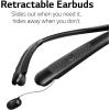 imageLG TONE Wireless Stereo Headset with Retractable Earbuds NP3 Black Small