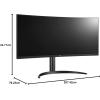 imageLG UltraWide QHD 34Inch Curved Computer Monitor 34WQ73AB IPS with HDR 10 Compatibility BuiltInKVM and USB TypeC BlackPower Delivery  90W
