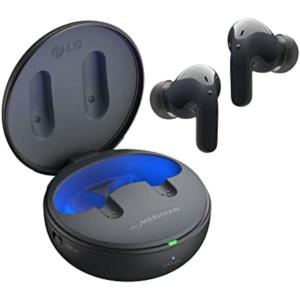 imageLG TONE Free True Wireless Bluetooth Earbuds T90  Adaptive Active Noise Cancelling Earbuds with Dolby Atmos Black Small