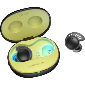 imageLG TONE Free True Wireless Bluetooth Sports Earbuds TF8  with Uvnano Charging Case IP67 Dust and Water Resistance Black SmallBlack TF8