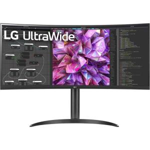 imageLG UltraWide QHD 34Inch Curved Computer Monitor 34WQ73AB IPS with HDR 10 Compatibility BuiltInKVM and USB TypeC BlackPower Delivery  90W