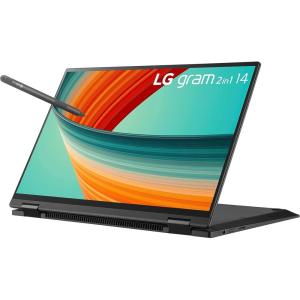 imageLG gram 14 2in1 Lightweight Laptop Intel 13th Gen Core i7 Evo Platform Windows 11 Home 32GB RAM 1TB SSD BlackBlack