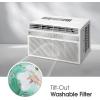imageLG 10000 BTU Smart WiFi Enabled UltraQuite Quick and Easy Installation Window Air Conditioner with Remote ThinQ Technology Washable Filter EcoFriendly R32 Refrigerant WhiteBright White