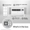 imageLG 10000 BTU Window Air Conditioners 2023 New Dual Inverter Remote WiFi Enabled App UltraQuiet Washable Filter Cools 450 SqFt AC Unit air conditioner Easy Install White LW1022FVSM
