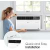 imageLG 14000 BTU DUAL Inverter Smart Window Air Conditioner 115V Cools 700 Sq Ft for Bedroom Living Room Apartment Quiet Operation ENERGY STAR works with LG ThinQ Amazon Alexa and Hey GoogleBright White