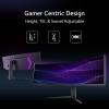 imageLG 49quot UltraGear DQHD 5120x1440 Curved Gaming Monitor 240Hz 1ms VESA DisplayHDR 1000 HDMI 21 DisplayPort 4Pole HP Out DTS HPX AMD FreeSync Premium Pro TiltSwivelHeight Stand Black49 Inch