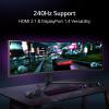 imageLG 49quot UltraGear DQHD 5120x1440 Curved Gaming Monitor 240Hz 1ms VESA DisplayHDR 1000 HDMI 21 DisplayPort 4Pole HP Out DTS HPX AMD FreeSync Premium Pro TiltSwivelHeight Stand Black49 Inch