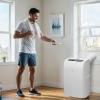 imageLG 8000 BTU Smart Portable Air Conditioner 115V Cools 350 SqFt 14 x 25 Room Size Portable Air Conditioner for Home with Voice Control Works ThinQ Amazon Alexa and Hey GoogleBright White