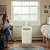 imageLG 8000 BTU Smart Portable Air Conditioner 115V Cools 350 SqFt 14 x 25 Room Size Portable Air Conditioner for Home with Voice Control Works ThinQ Amazon Alexa and Hey GoogleBright White
