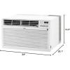 imageLG 9800 BTU Through the Wall Air Conditioner 230208V Cools up to 440 Sq Ft for Bedroom Living Room Apartment with Remote 3 Cool ampamp Fan Speeds Wall AC Unit WhiteWhite