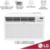 imageLG 9800 BTU Through the Wall Air Conditioner 230208V Cools up to 440 Sq Ft for Bedroom Living Room Apartment with Remote 3 Cool ampamp Fan Speeds Wall AC Unit WhiteBright White