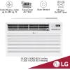 imageLG 9800 BTU ThroughtheWall Air Conditioner Cools 450 SqFt 18 x 25 Room Size Electronic Control with Remote 2 Cooling ampamp Fan Speeds 4Way Air Deflection Supplemental Heat 230208V