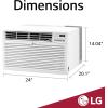 imageLG 9800 BTU ThroughtheWall Air Conditioner Cools 450 SqFt 18 x 25 Room Size Electronic Control with Remote 2 Cooling ampamp Fan Speeds 4Way Air Deflection Supplemental Heat 230208V