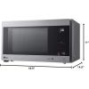 imageLG LMC0975ASZ 09 CF Countertop Microwave Smart Inverter EasyClean Interior with Hexagonal Ring Stainless Steel