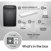 imageLG LP0624WFR Portable Air Conditioner wRemote Cools 250 SqFt Quiet Operation 115V 6000 BTU 9700 ASHRAE WhiteGray