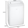 imageLG LP0624WFR Portable Air Conditioner wRemote Cools 250 SqFt Quiet Operation 115V 6000 BTU 9700 ASHRAE WhiteWhite