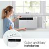 imageLG LW1522FVSM Window Conditioner with Dual Inverter Technology WiFi Enabled wRemote Ultra Quiet Operation 700 SqFt 4Way Air Deflection 3 Cooling and Fan Speeds 115V 14000 BTU WhiteWhite