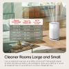 imageLG PuriCare 360 Air Purifiers for Home Large and Small Room Bedroom Up to 2059 ft in 1 Hr with NanoFiber True HEPA Filter 360 Degrees of Filtration WiFi Air Quality Monitor Low Noise