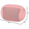 imageLG XBOOM Go Speaker PL2 Jellybean Portable Wireless Bluetooth Big Bass Sound by Meridian WaterResistant Sound Boost EQ 10 Hour Battery Life  BlackBubble Gum Pink