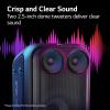 imageLG XBOOM XL7 Portable Tower Speaker with Pixel LED Lighting and up to 20 Hrs of Battery Life BlackMultiColor Ring Lighting