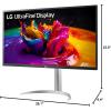 imageLG 32UP83AKW 32inch Ultrafine 4K UHD 3840 x 2160 IPS Computer Monitor 60Hz HDR10 Builtin Speaker Reader Mode HDMI DisplayPort USB TypeC 60W PD TiltHeightPivot Adjustable Stand White