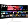 imageLG 34SR60QCW 34inch QHD 3440x1440 Curved Smart Monitor with Streaming UltraWide Screen webOS HDR10 100Hz Builtin Speaker AirPlay2 Screen Share Bluetooth ThinQ App White