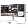 imageLG 34WN650W UltraWide Monitor 34Inch 219 FHD 2560 x 1080 IPS Display VESA DisplayHDR 400 AMD FreeSync 3Side Virtually Borderless Design  Silver
