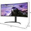 imageLG 34WP65CB UltraWide Computer Monitor 34inch QHD 3440x1440 160Hz HDR10 AMD FreeSync Premium BuiltIn Speaker Borderless Design TiltHeight Stand HDMI DisplayPort Black