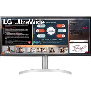 imageLG 34WN650W UltraWide Monitor 34Inch 219 FHD 2560 x 1080 IPS Display VESA DisplayHDR 400 AMD FreeSync 3Side Virtually Borderless Design  Silver